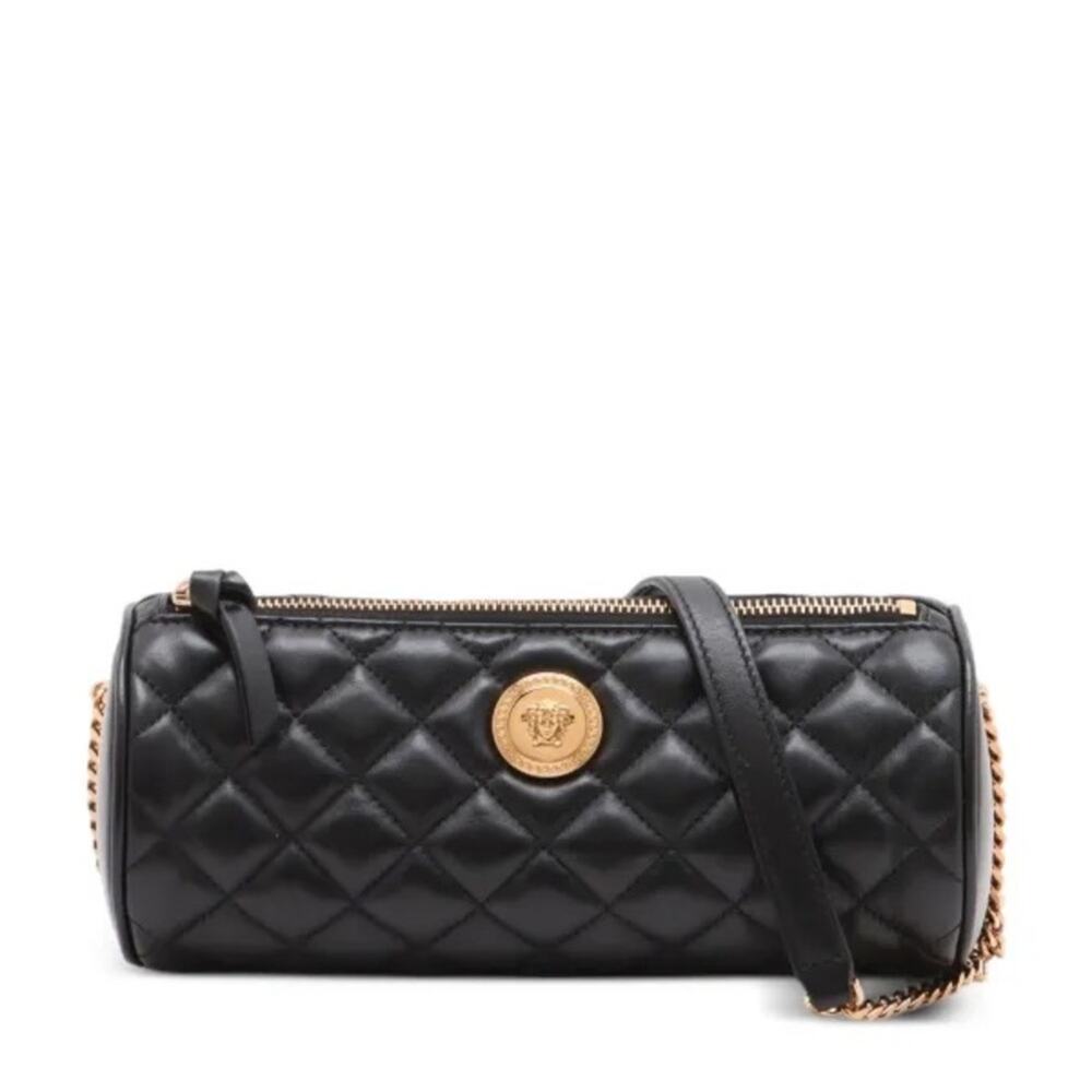 Sold-❌Versace leather Medusa shoulder bag black